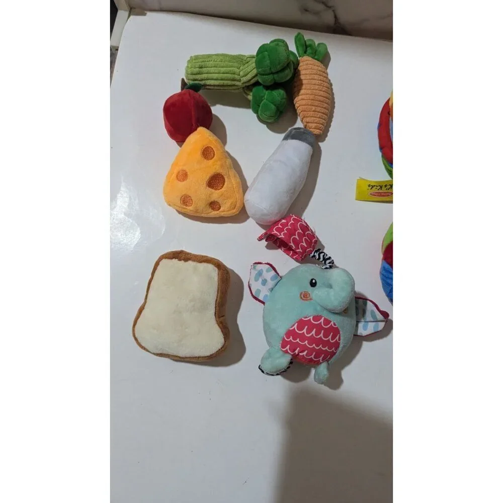 Baby Toy Set With‎ My Ball Book & Food-Shaped Soft Toys crinkle rattle
